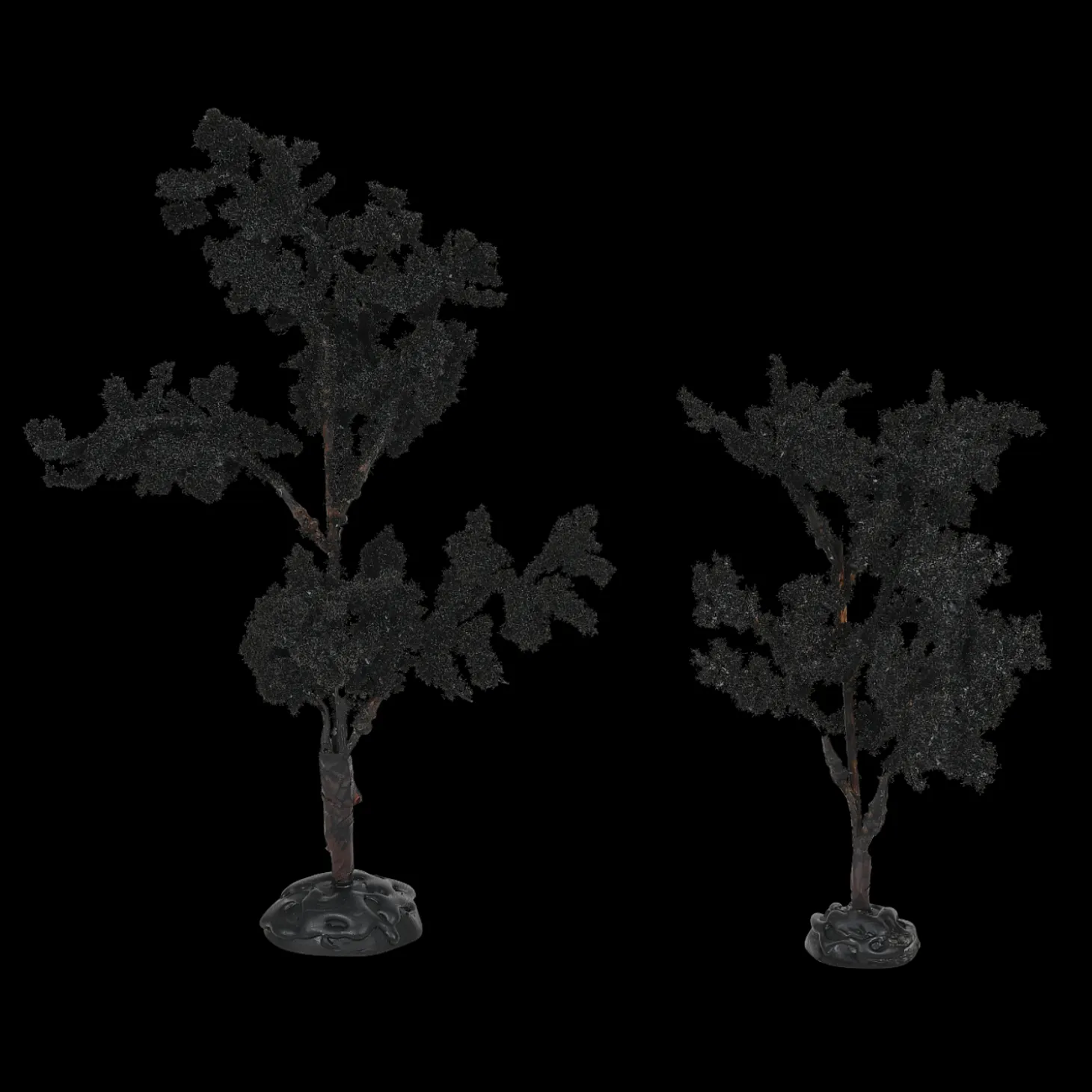 Department 56 Halloween Village Set Of 2 Forboding Crowns Trees 6010463