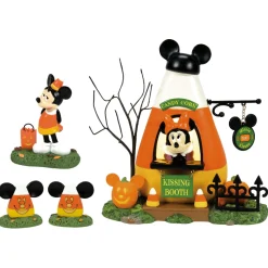 Department 56 Mickey's Pumpkintown Minnie's Kissing Booth 2024 Set