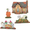 Department 56 Peanuts Halloween Village Trick Or Treat Lane Village Set 6007640