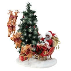Department 56 Possible Dreams African American Santa Here Comes Santa Claus Figure 6013921