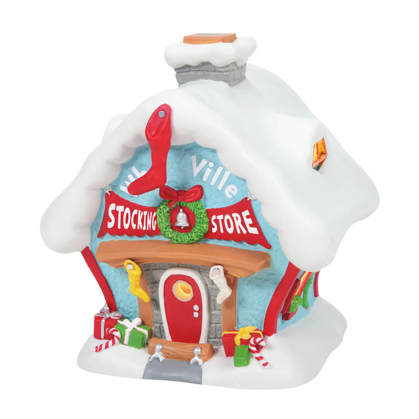 Department 56 The Grinch Village Who-ville Stocking Store Building 6007770