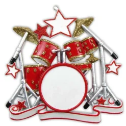 Drum Set Personalized Christmas Ornament OR640