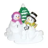 Engagement Snow Couple Personalized Christmas Ornament OR920