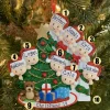Family Of 8 Around The Christmas Tree Personalized Ornament OR1789-8