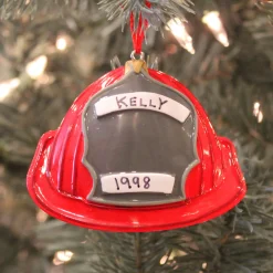 Fireman Hat Personalized Christmas Ornament OR1028