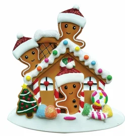 Gingerbread House Family Of 3 Personalized Christmas Ornament OR1872-3