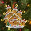 Gingerbread House Family Of 7 Personalized Christmas Ornament OR1872-7