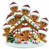 Gingerbread House Family Of 8 Personalized Christmas Ornament OR1872-8