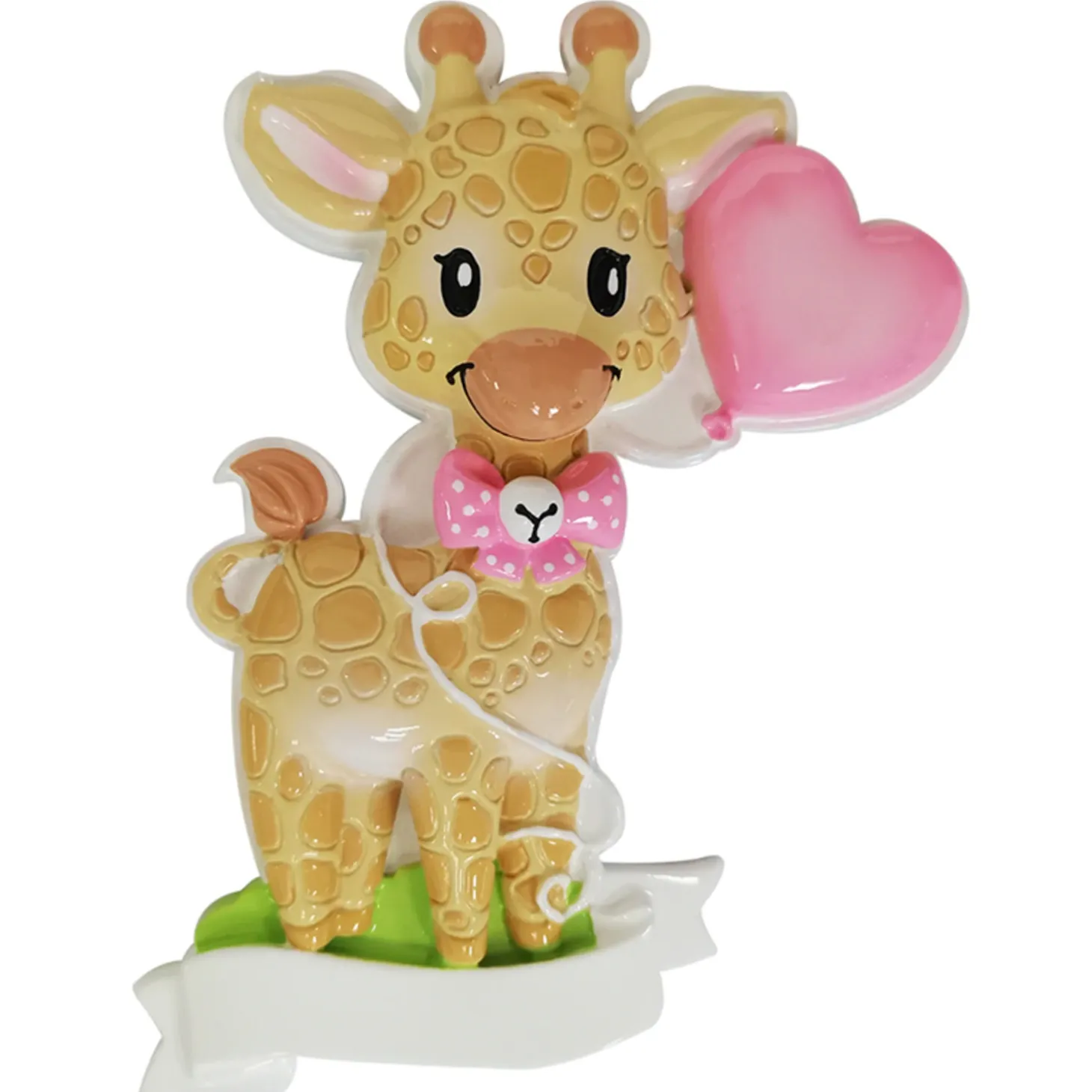 Giraffe Pink Balloon Personalized Christmas Ornament OR2236-F