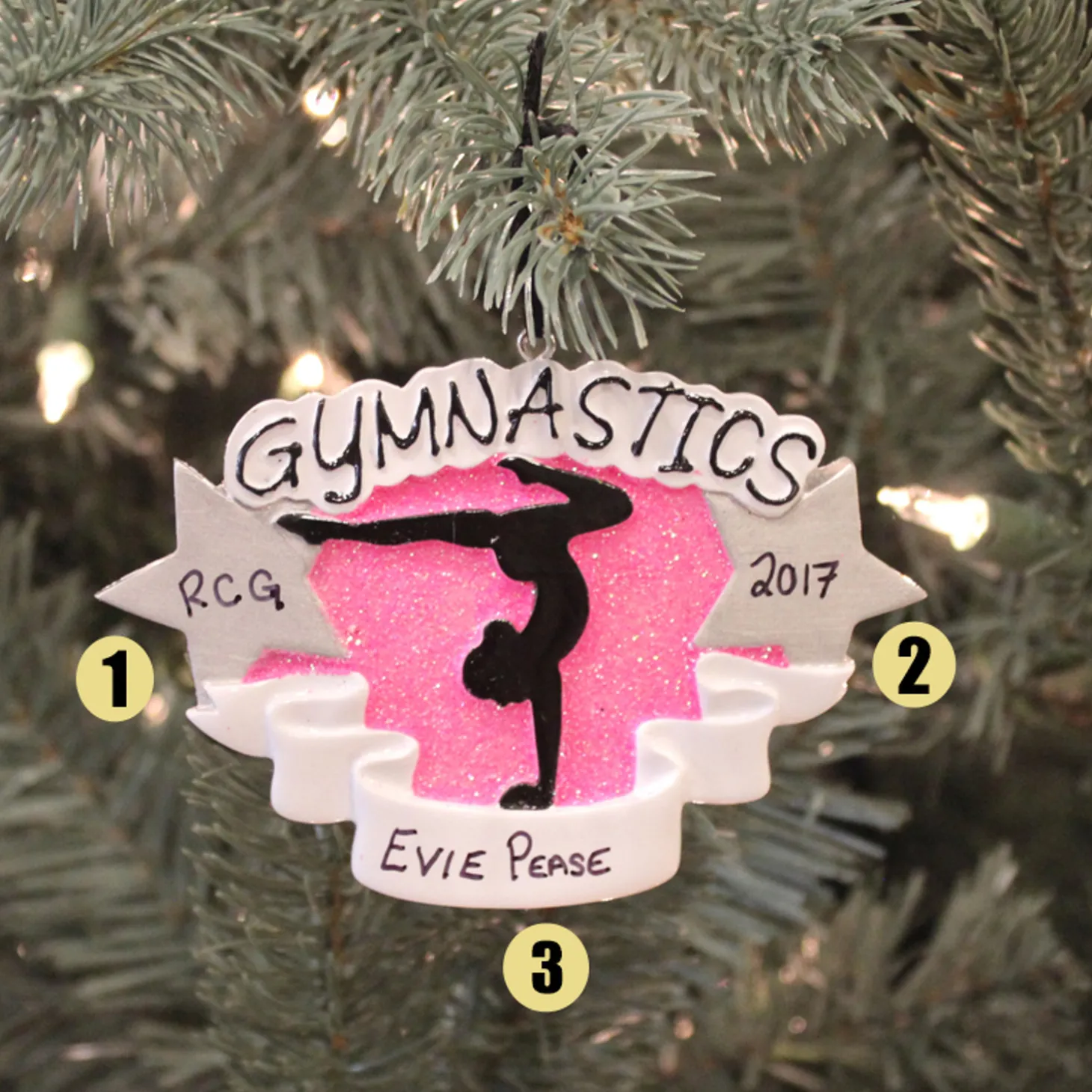 Gymnastics Personalized Christmas Ornament