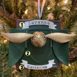 Hallmark 3" Harry Potter Golden Snitch Personalized Christmas Ornament 3HCM1000
