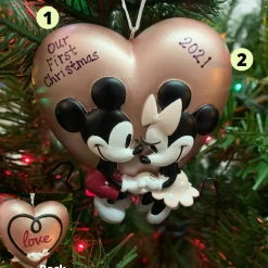 Hallmark 3" Mickey And Minnie Love Personalized Christmas Ornament 3HCM1002