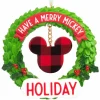 Hallmark 3" Mickey Wreath Icon Christmas Ornament 2HCM9478