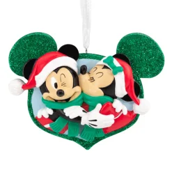 Hallmark 2.75" Minnie Mouse Kissing Mickey Mouse Christmas Ornament 3HCM1249