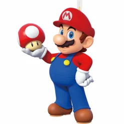 Hallmark 3" Nintendo Mario With Mushroom Christmas Ornament 2HCM9092