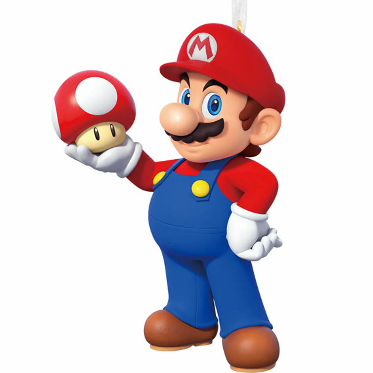 Hallmark 3" Nintendo Mario With Mushroom Christmas Ornament 2HCM9092