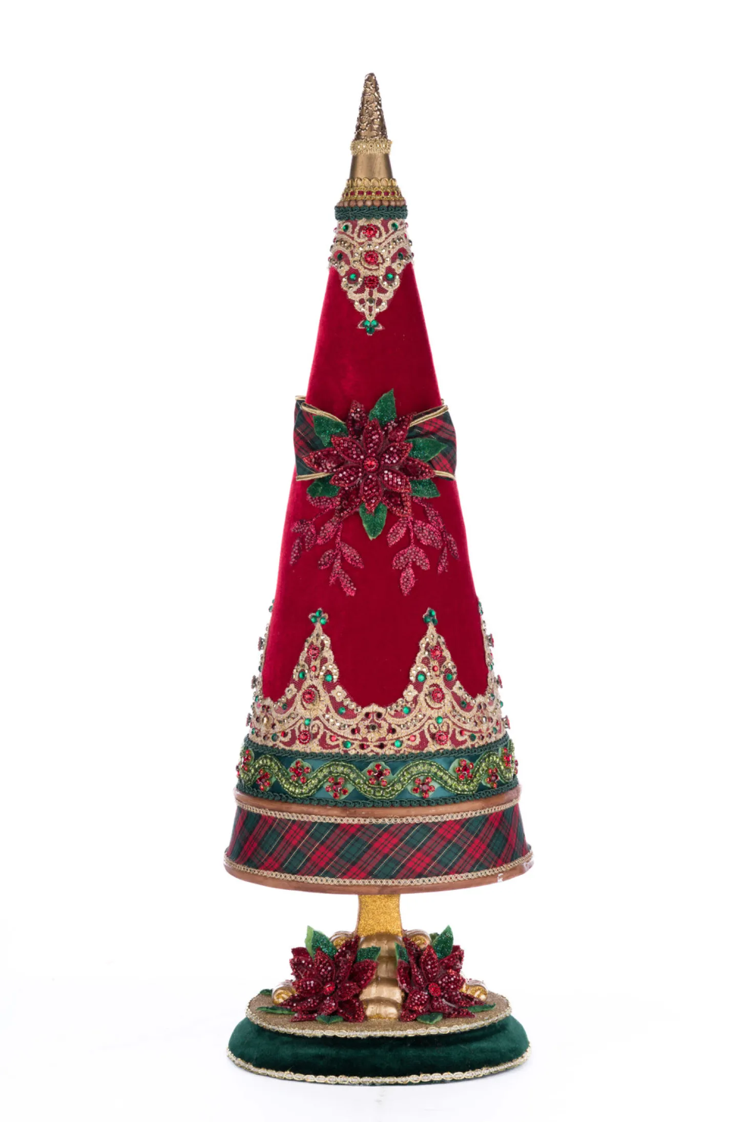 Katherine's Collection 25" Magical Holiday Red And Green Jeweled Tree Christmas Decoration 28-428576