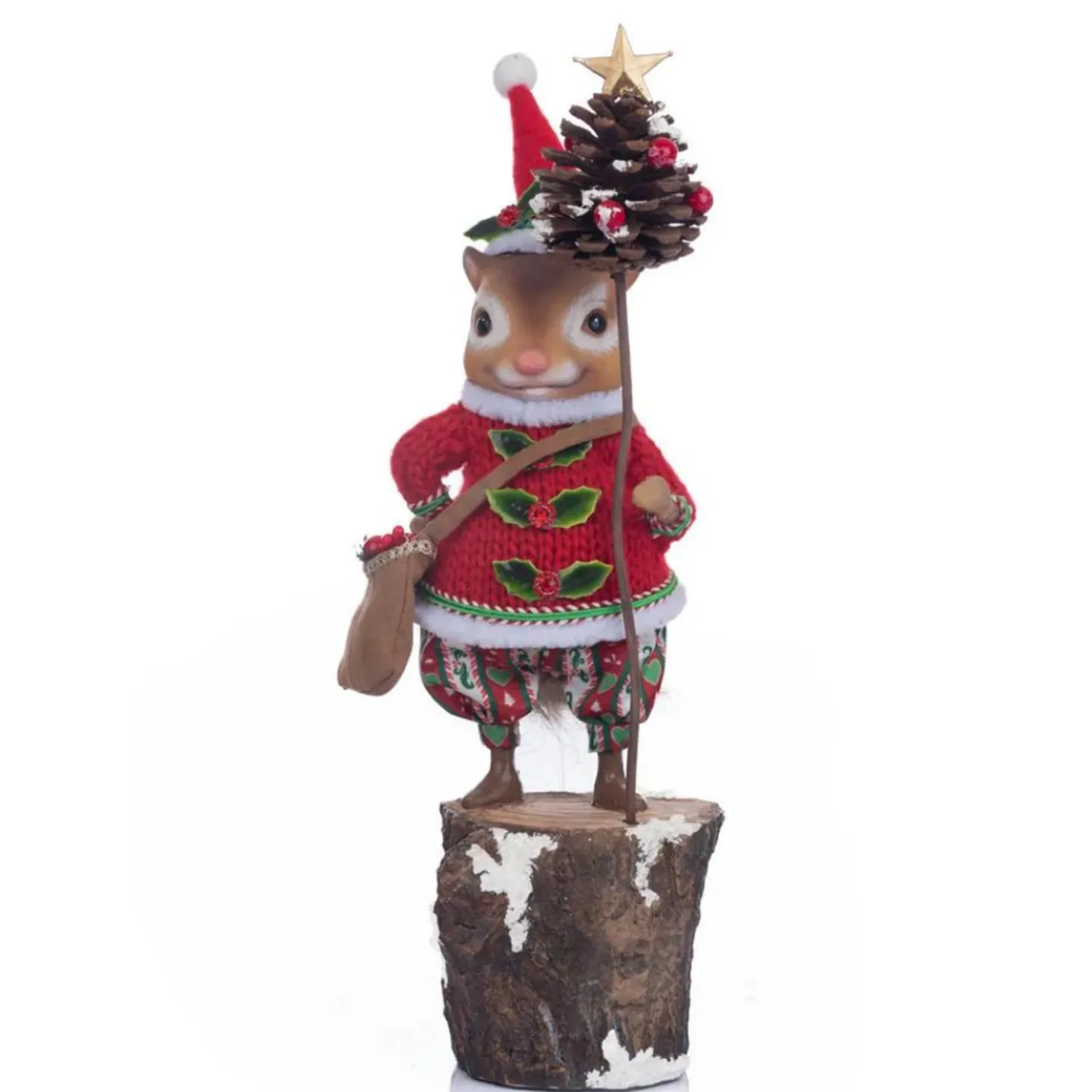 Katherine's Collection 13.75" Berry The Chipmunk Christmas Figure 28-328510