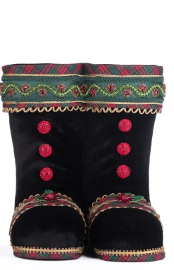 Katherine's Collection 12" Black Holiday Magic Tabletop Boots Christmas Decoration 28-428410B