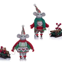 Katherine's Collection 8.5" Brie And Colby Mice Figures Set Of 2 28-328052