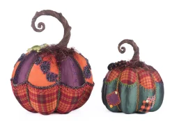 Katherine's Collection 12.5" Broomstick Acres Pumpkins Set Of 2 Halloween Decoration 28-428181