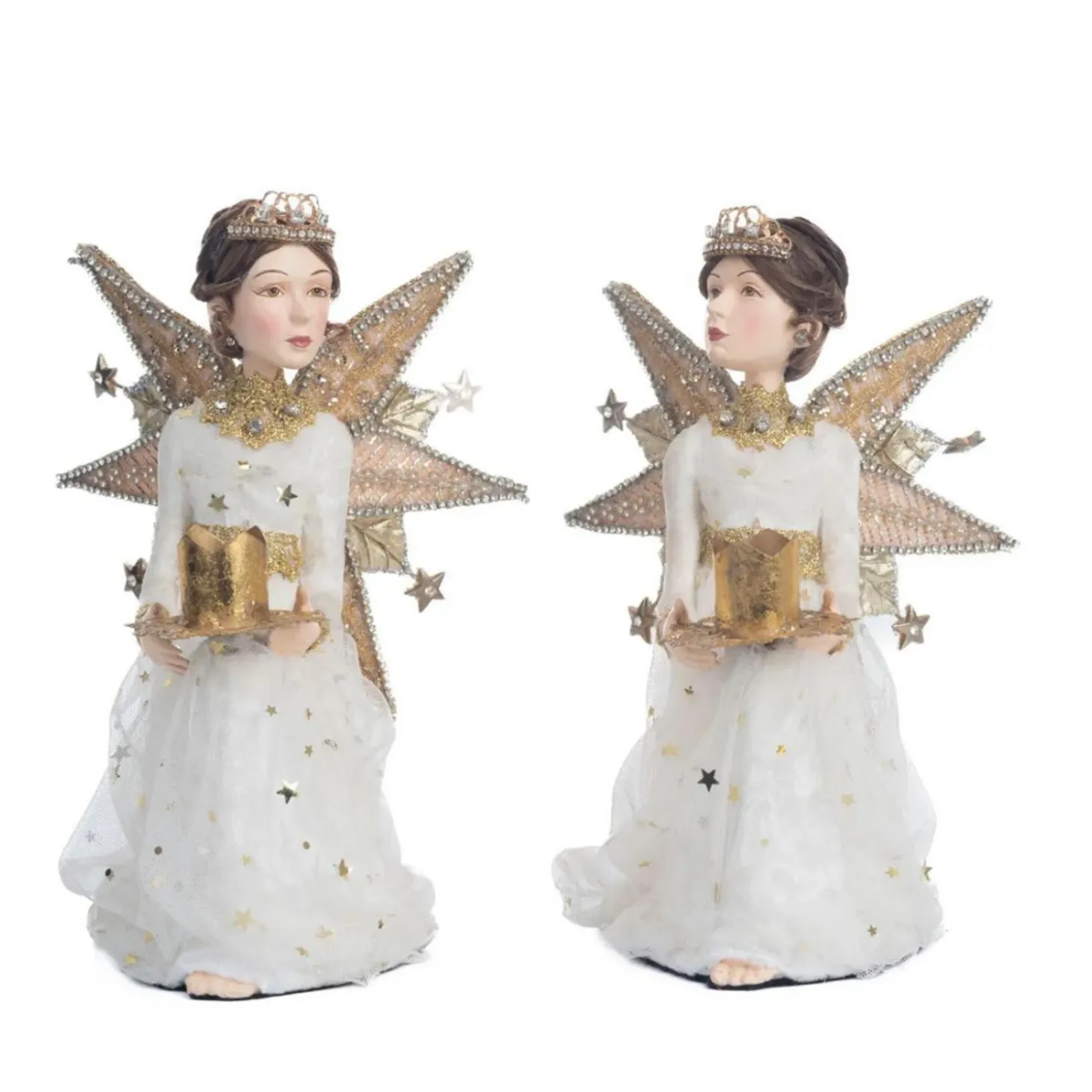 Katherine's Collection 9.5" Celestial Angel Candle Holders Set Of 2 28-328836