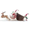 Katherine's Collection 31.5" Christmas In The City Santa With Elf Catching A Ride 28-328885