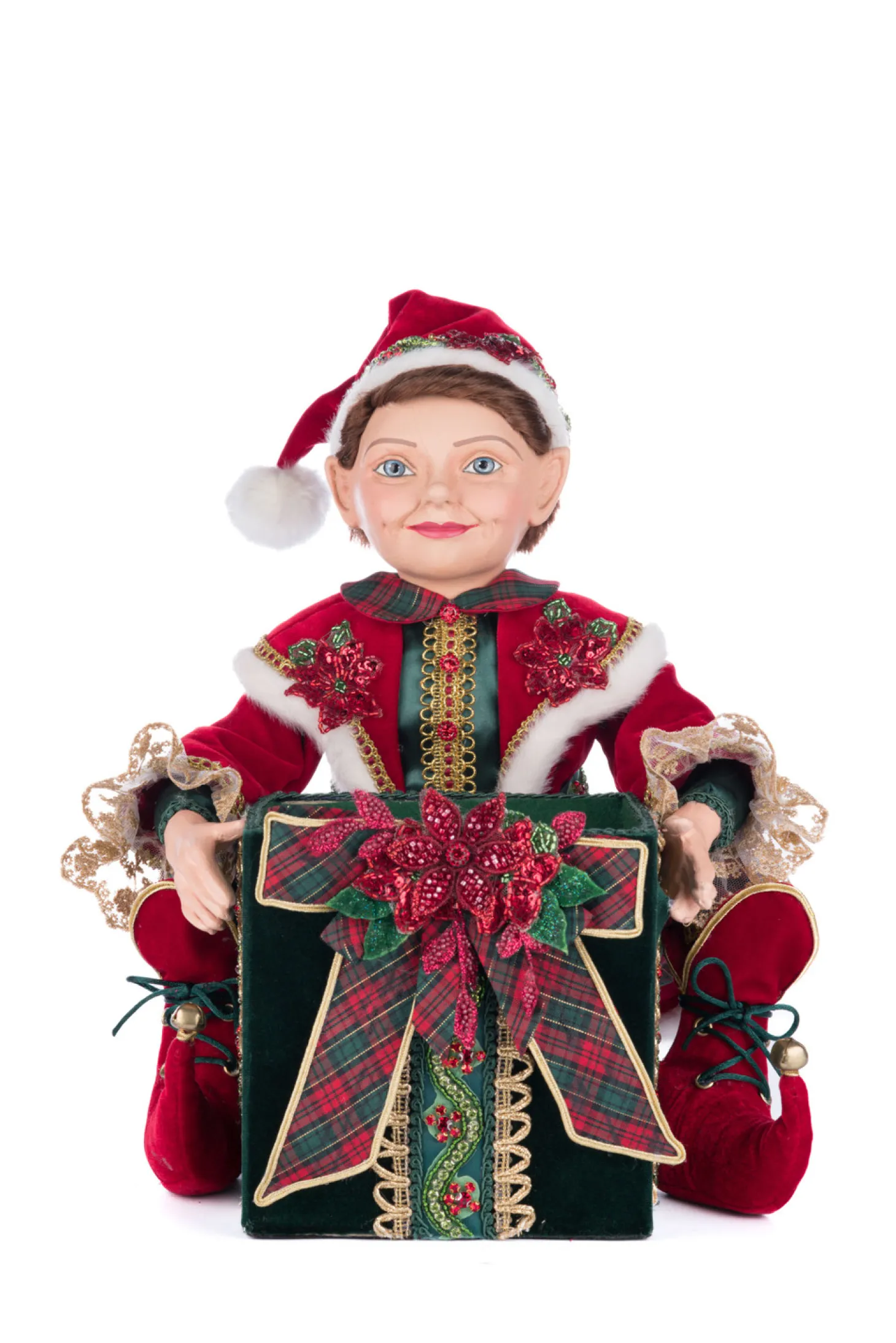 Katherine's Collection 14" Elf Holding Gift Candy Bowl Christmas Home Decor 28-428327