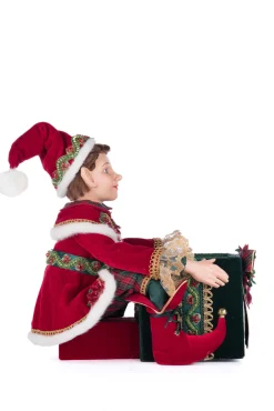 Katherine's Collection 14" Elf Holding Gift Candy Bowl Christmas Home Decor 28-428327