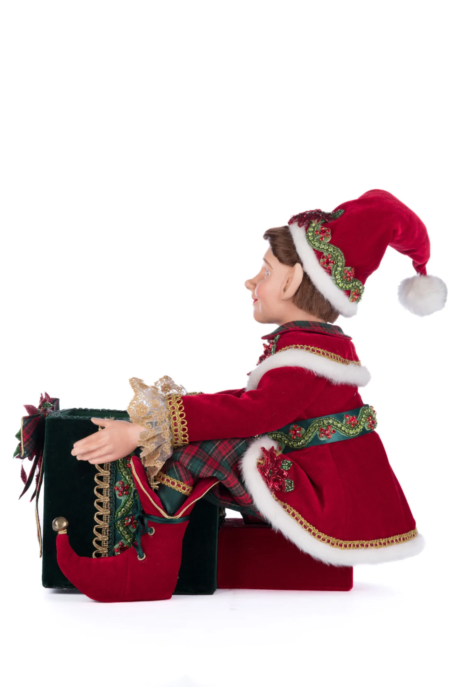 Katherine's Collection 14" Elf Holding Gift Candy Bowl Christmas Home Decor 28-428327