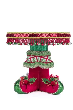 Katherine's Collection 10.75" Elf Boots Cake Plate Christmas Decoration 28-428347