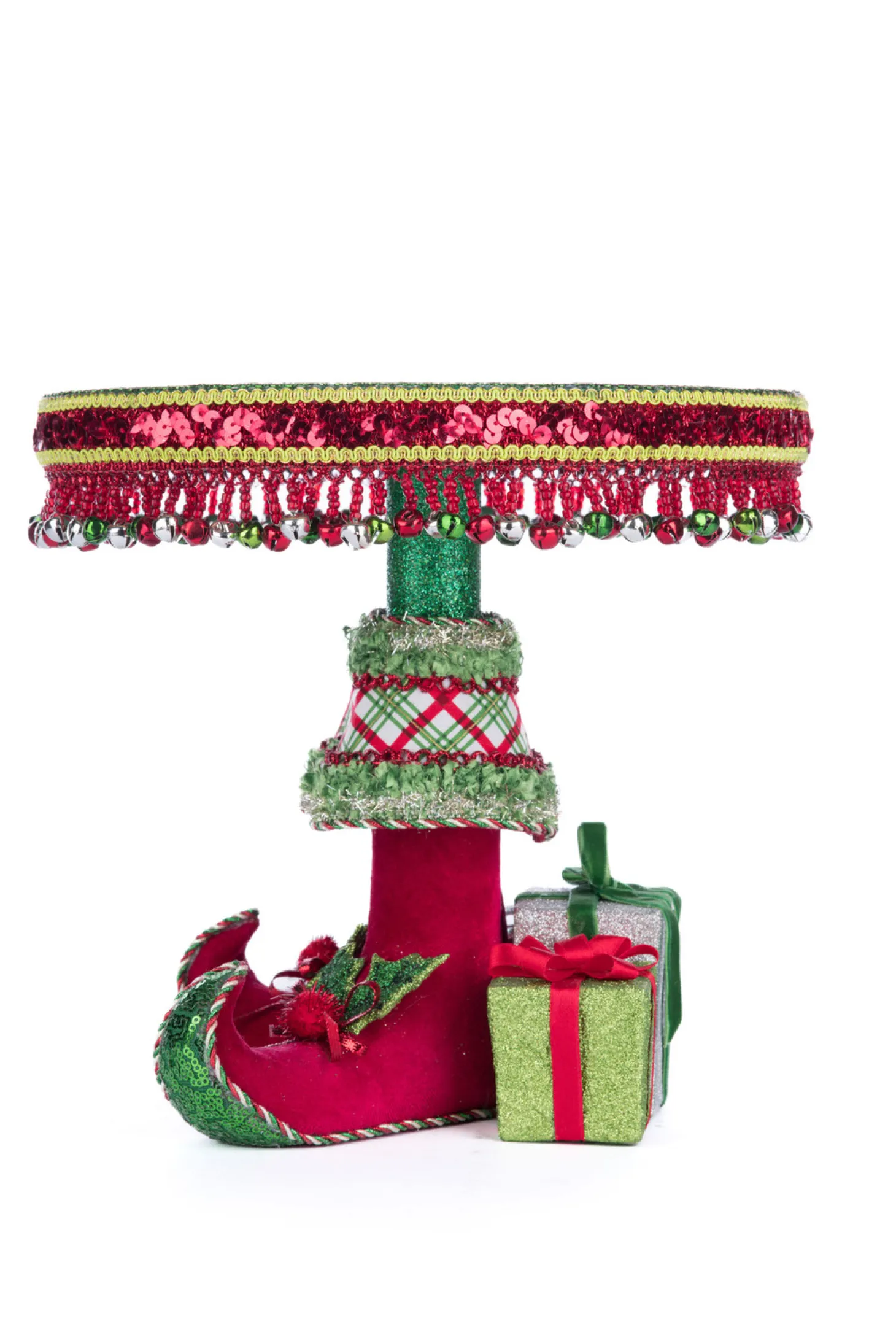 Katherine's Collection 10.75" Elf Boots Cake Plate Christmas Decoration 28-428347