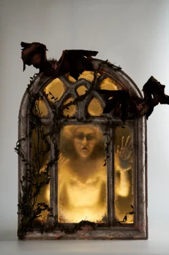 Katherine's Collection 22" Gone Batty Window With Ghost Scene Halloween Decoration 28-228490