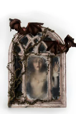 Katherine's Collection 22" Gone Batty Window With Ghost Scene Halloween Decoration 28-228490