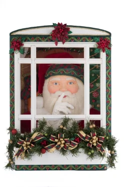 Katherine's Collection 26.5" Holiday Magic Santa In Window Lighted Christmas Decoration 28-428319