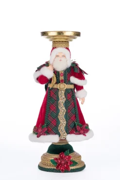 Katherine's Collection 13.5" Holiday Magic Santa Pillar Christmas Candle Holder 28-428324