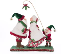 Katherine's Collection 14.5" Holly Woods Mr. And Mrs. Claus Under The Mistletoe Christmas Decoration 28-428516
