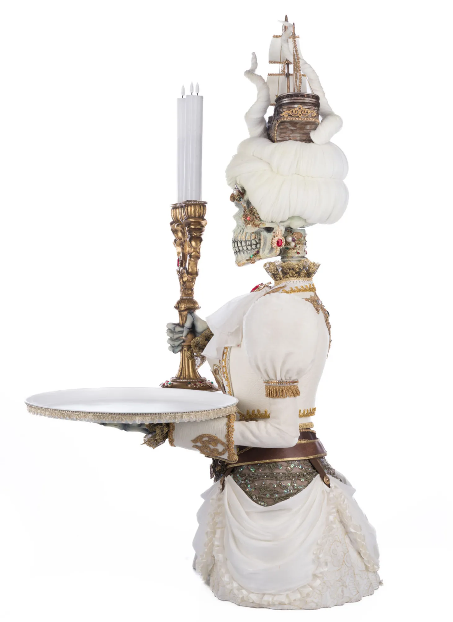 Katherine's Collection 39" Lady Adelaid Apparition With Candelabra And Tray Pirate Halloween Decoration 28-428211