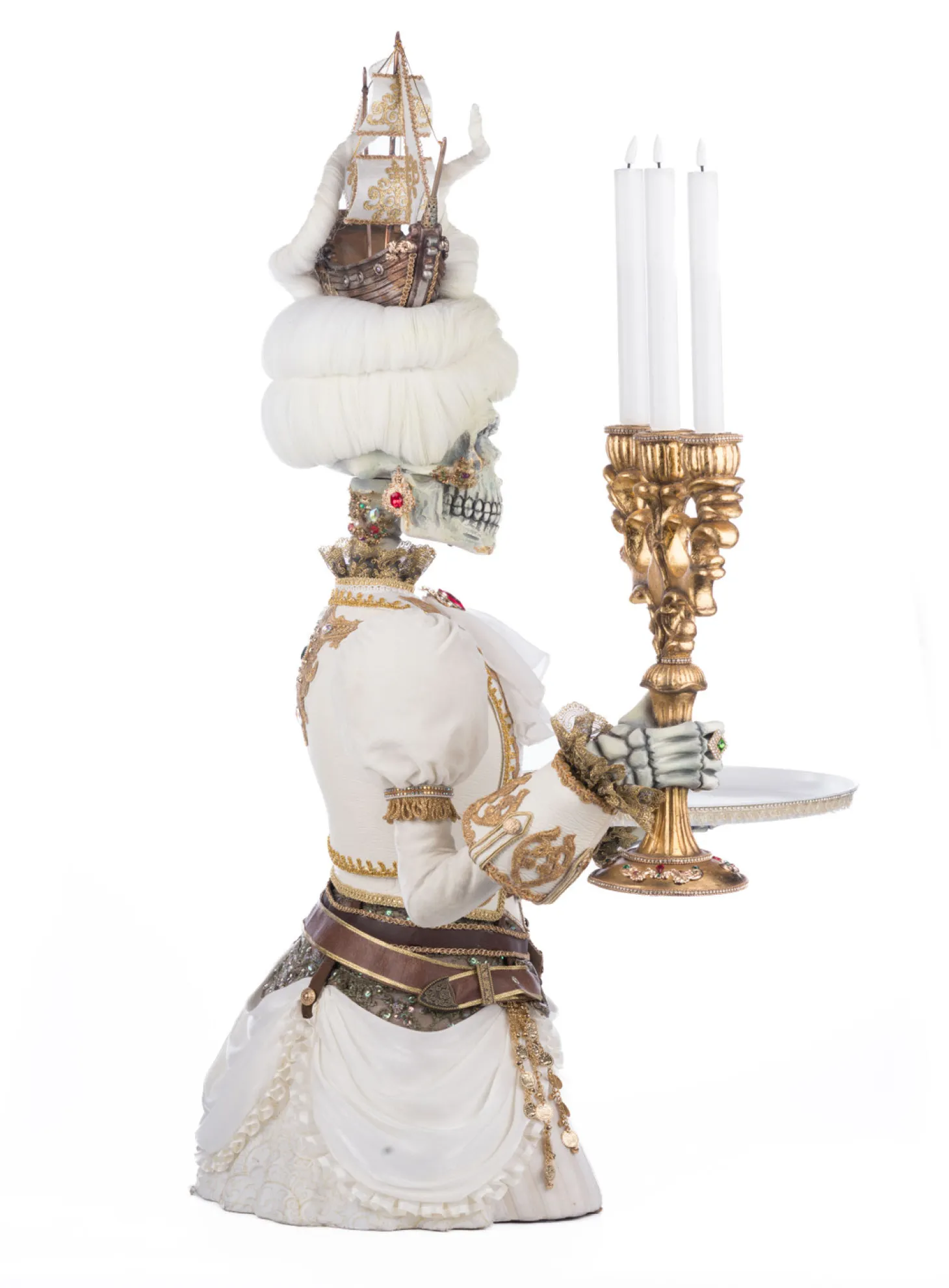 Katherine's Collection 39" Lady Adelaid Apparition With Candelabra And Tray Pirate Halloween Decoration 28-428211