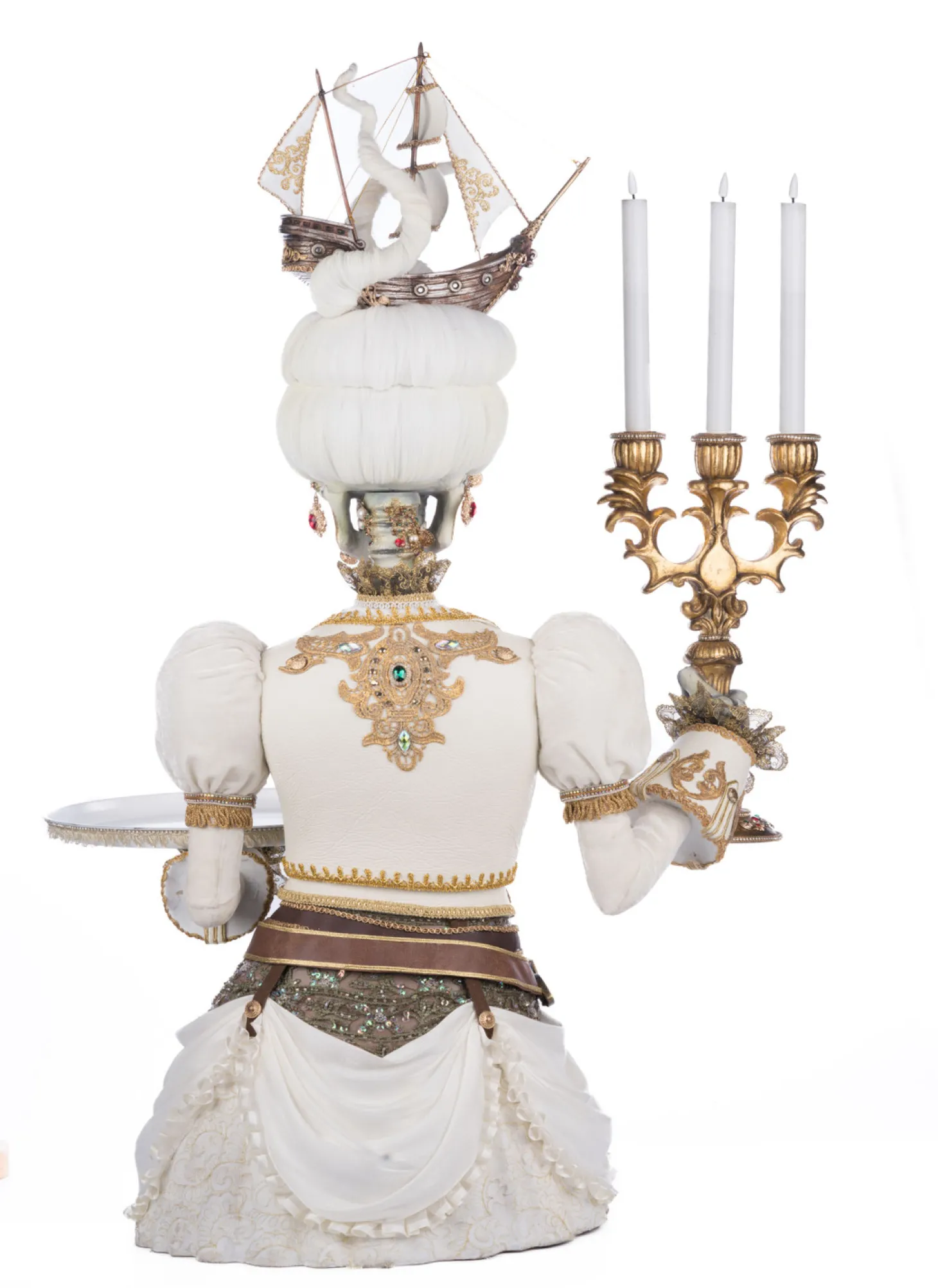 Katherine's Collection 39" Lady Adelaid Apparition With Candelabra And Tray Pirate Halloween Decoration 28-428211
