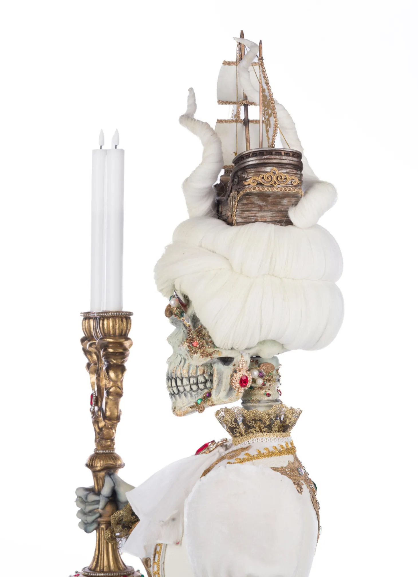 Katherine's Collection 39" Lady Adelaid Apparition With Candelabra And Tray Pirate Halloween Decoration 28-428211