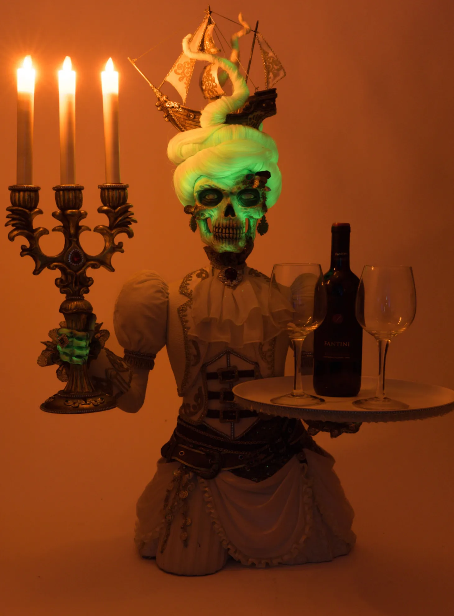 Katherine's Collection 39" Lady Adelaid Apparition With Candelabra And Tray Pirate Halloween Decoration 28-428211