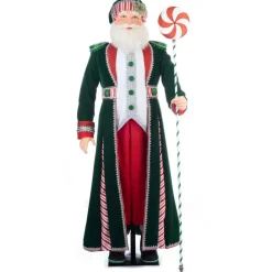Katherine's Collection 65.5" Life Size Papa Peppermint Santa Claus Christmas Doll 28-328812