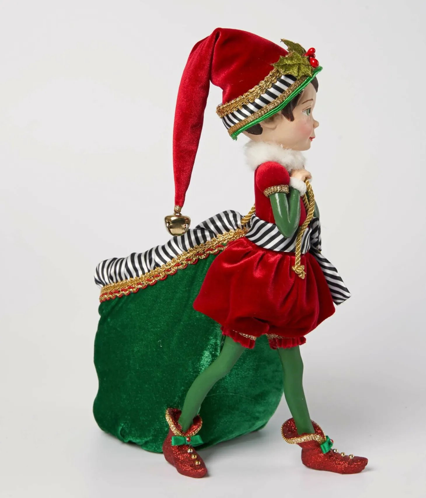 Katherine's Collection 12.5" Merry And Bright Elf With Bag Christmas Decorations 28-128276