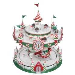 Katherine's Collection 48" Peppermint Palace Christmas Carousel Cupcake Server 28-328043