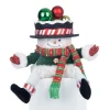 Katherine's Collection 13.25" Peppermint Palace Snowman Christmas Candy Container Lanky Leg 28-328529