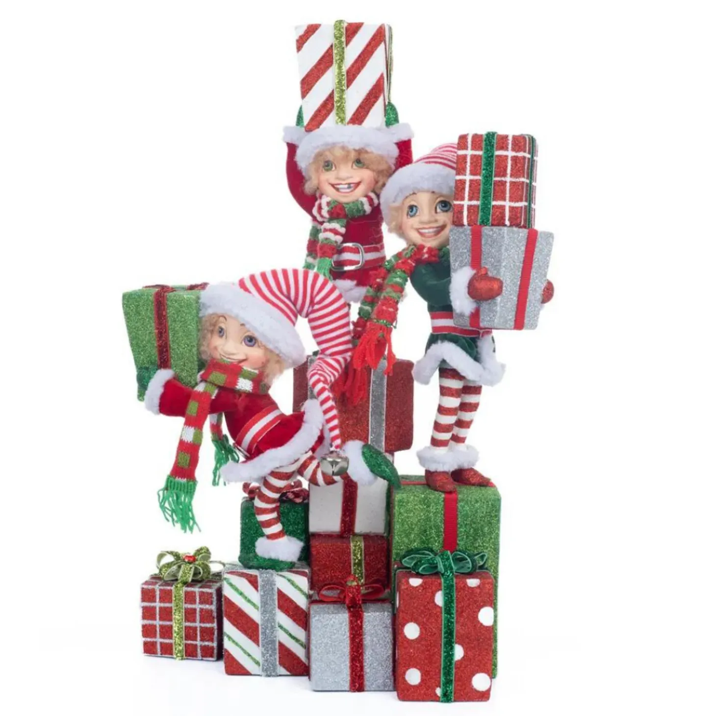 Katherine's Collection 13.75" Peppermint Palace Elf Candelabra 28-328817