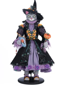 Katherine's Collection 25" Purr-L Blacktail Witch Cat Halloween Decoration 28-428185