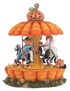 Katherine's Collection 13" Pumpkin Carousel Halloween Decoration 28-428187