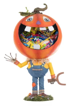Katherine's Collection 25" Pumpkin Boy Candy Container Halloween Decoration 28-428190